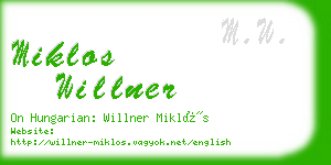 miklos willner business card